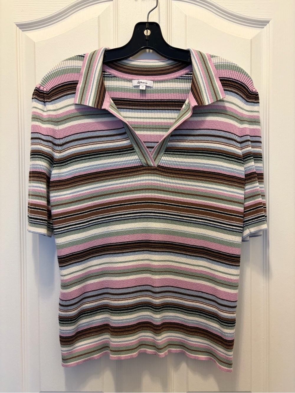 🎉⚡️ 5 for $25 🛍️‼️ 
Reitmans Striped Short-Sleeve Polo